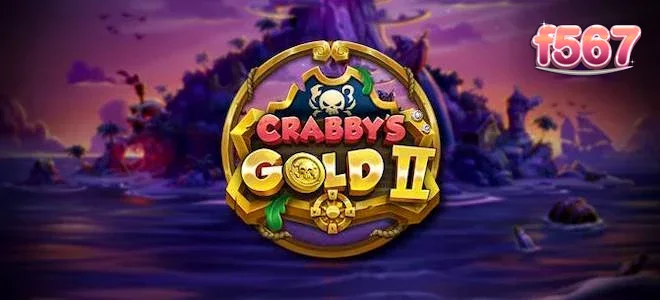 Interface do jogo Crabby's Gold II com tema pirata e rolos visíveis